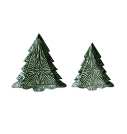 Creative Co-Op Enameled Metal Tree Tray