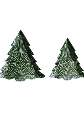 Creative Co-Op Enameled Metal Tree Tray