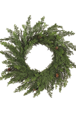 Cypress Wreath With Pinecones