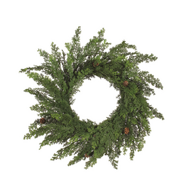 Cypress Wreath With Pinecones