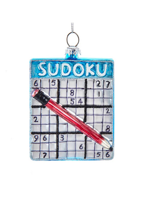 Glass Sudoko Ornament