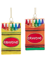 Glass Crayon Box Ornament