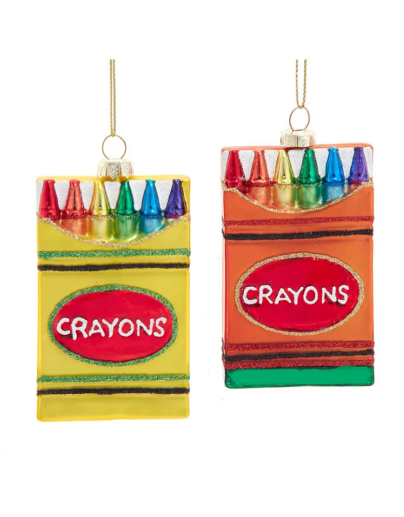Glass Crayon Box Ornament