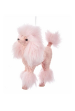 Furry Pink Poodle Ornament