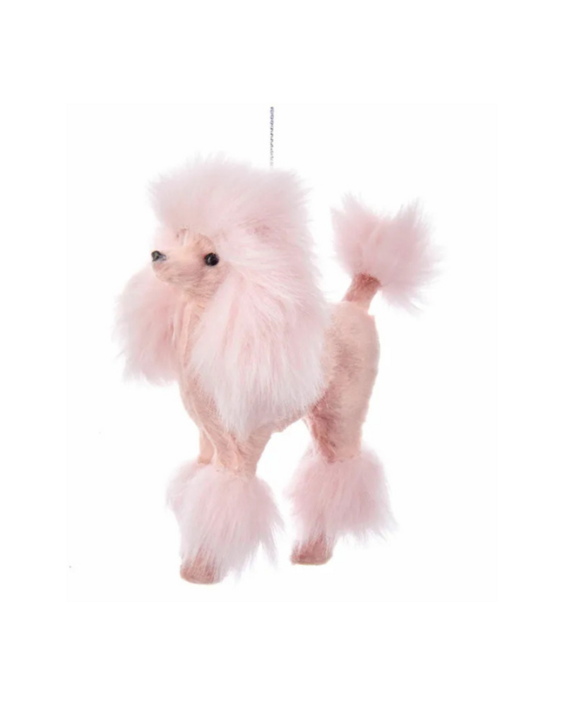 Furry Pink Poodle Ornament