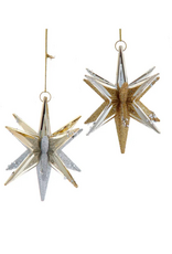 Metallic  Starburst With Glitter Ornament
