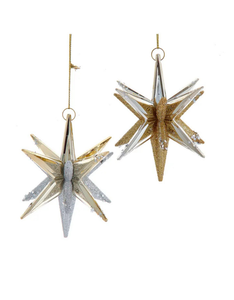 Metallic  Starburst With Glitter Ornament