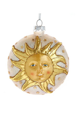 Glass Ball With Sun Pattern Ornament