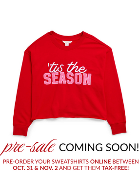 Shiraleah PRE-SALE COMING SOON! Tis The Season Lounge Sweatshirt in Red