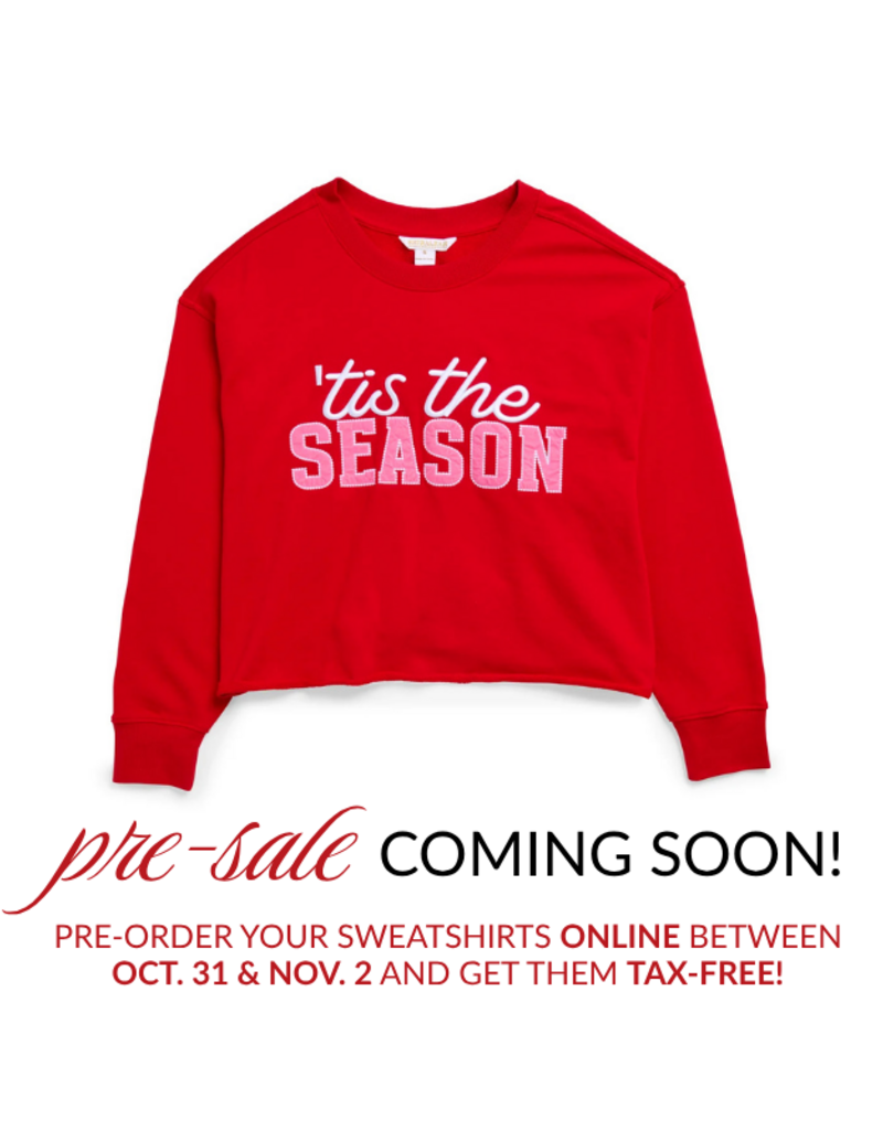 Shiraleah PRE-SALE COMING SOON! Tis The Season Lounge Sweatshirt in Red