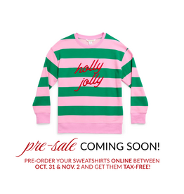 Shiraleah PRE-SALE COMING SOON! Holly Jolly Striped Classic Sweatshirt