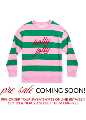 Shiraleah PRE-SALE COMING SOON! Holly Jolly Striped Classic Sweatshirt