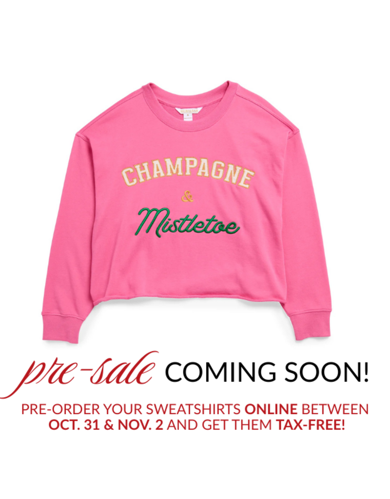 Shiraleah PRE-SALE COMING SOON! Champagne & Mistletoe Lounge Sweatshirt