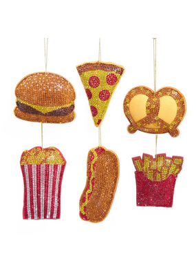 Bedazzled Fabric Foods Ornament