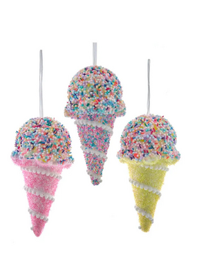 Foam Pastel Ice Cream Ornament