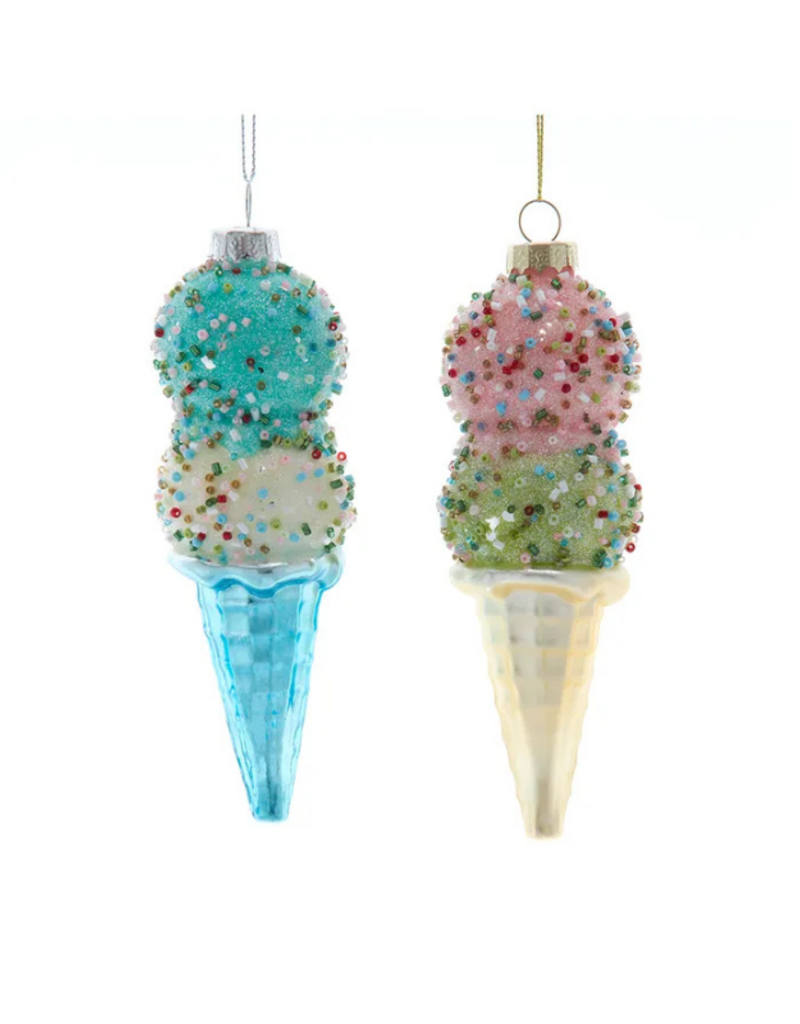 Ice Cream Cone with Beads Ornament