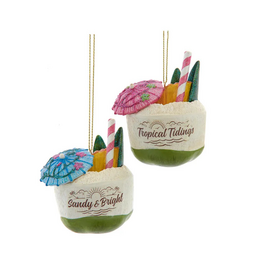 Resin Coconut Drink Ornament
