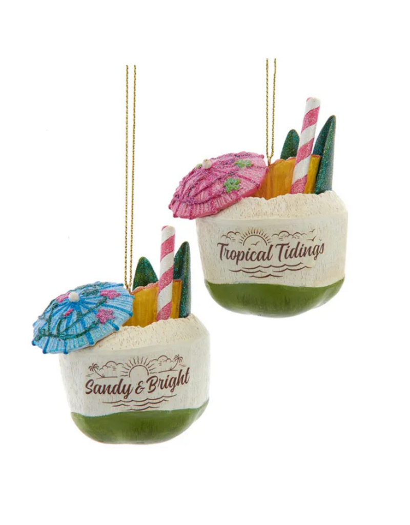 Resin Coconut Drink Ornament