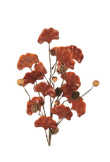 Rust Gingko Leaf Spray