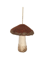 Brown & Ivory Mushroom Ornament