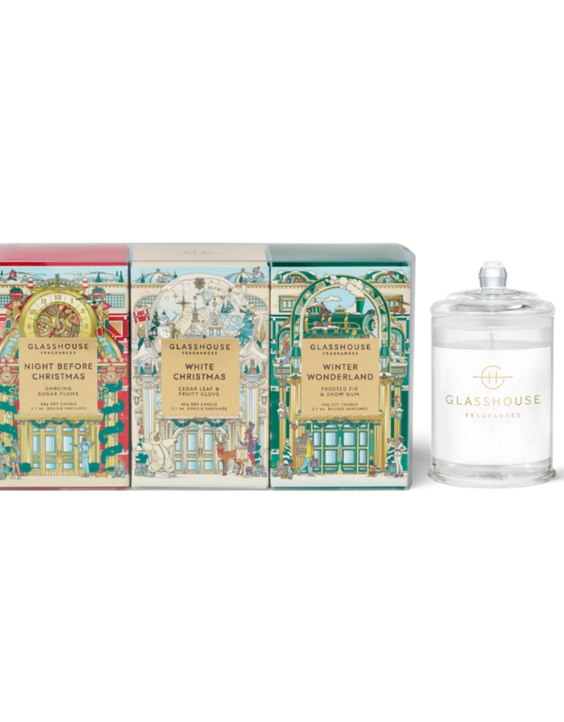 Glasshouse Fragrances Holiday Candle Trio by Glasshouse Fragrances