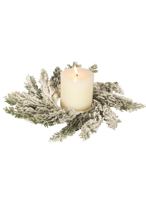 Cypress and Snow Mini Wreath