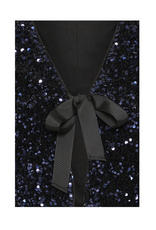 b.young Paillet Bow Jacket in Evening Blue & Black by b.young