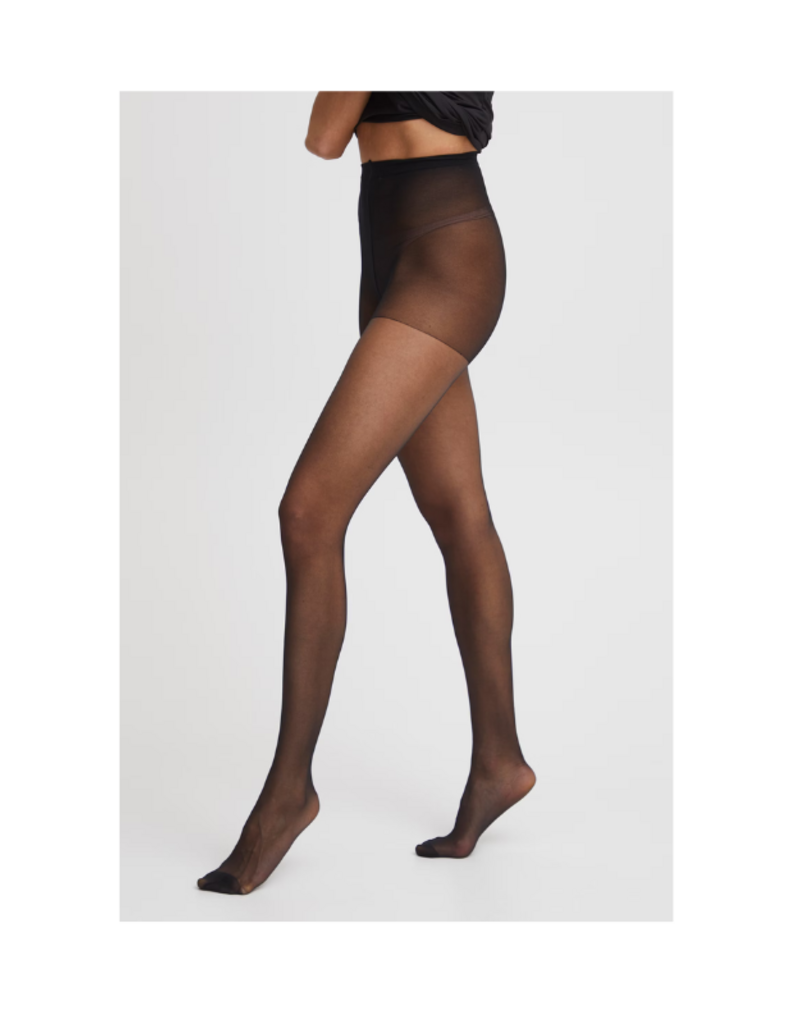 b.young 2 pack of Silk-Look Wikki Stockings in Black by b.young
