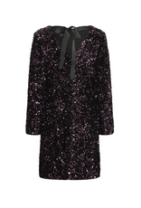 b.young Paillet Bow Dress in Fudge Sequin by b.young