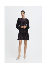 b.young Paillet Bow Dress in Fudge Sequin by b.young