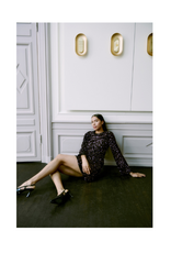 b.young Paillet Bow Dress in Fudge Sequin by b.young