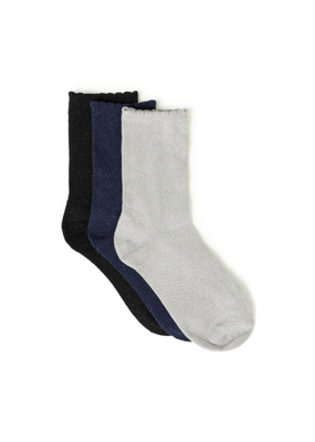 b.young Vilaine Sock Box  in Blue & Silver by b.young