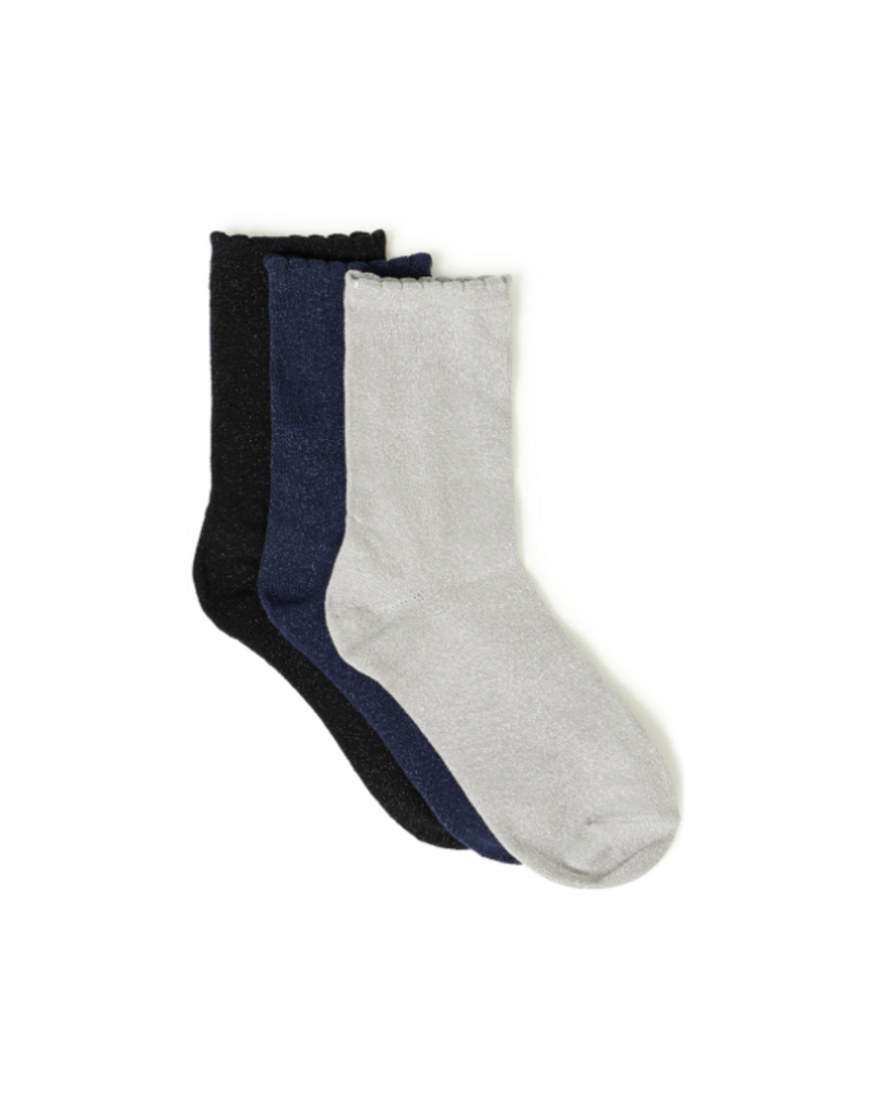 b.young Vilaine Sock Box  in Blue & Silver by b.young