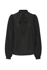 b.young Ikaja Bow Shirt in Meteorite by b.young