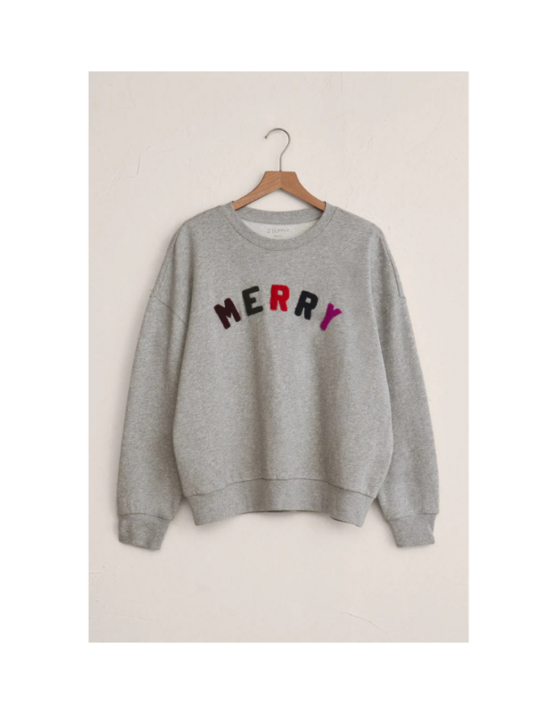 Z Supply Merry Sunday Sweater in Classic Heather Grey by Z Supply