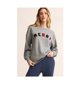 Z Supply Merry Sunday Sweater in Classic Heather Grey by Z Supply