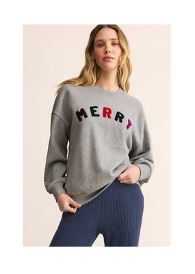 Z Supply Merry Sunday Sweater in Classic Heather Grey by Z Supply