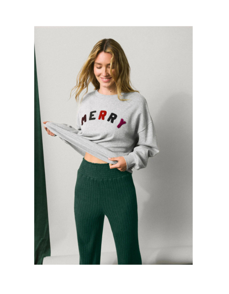 Z Supply Merry Sunday Sweater in Classic Heather Grey by Z Supply