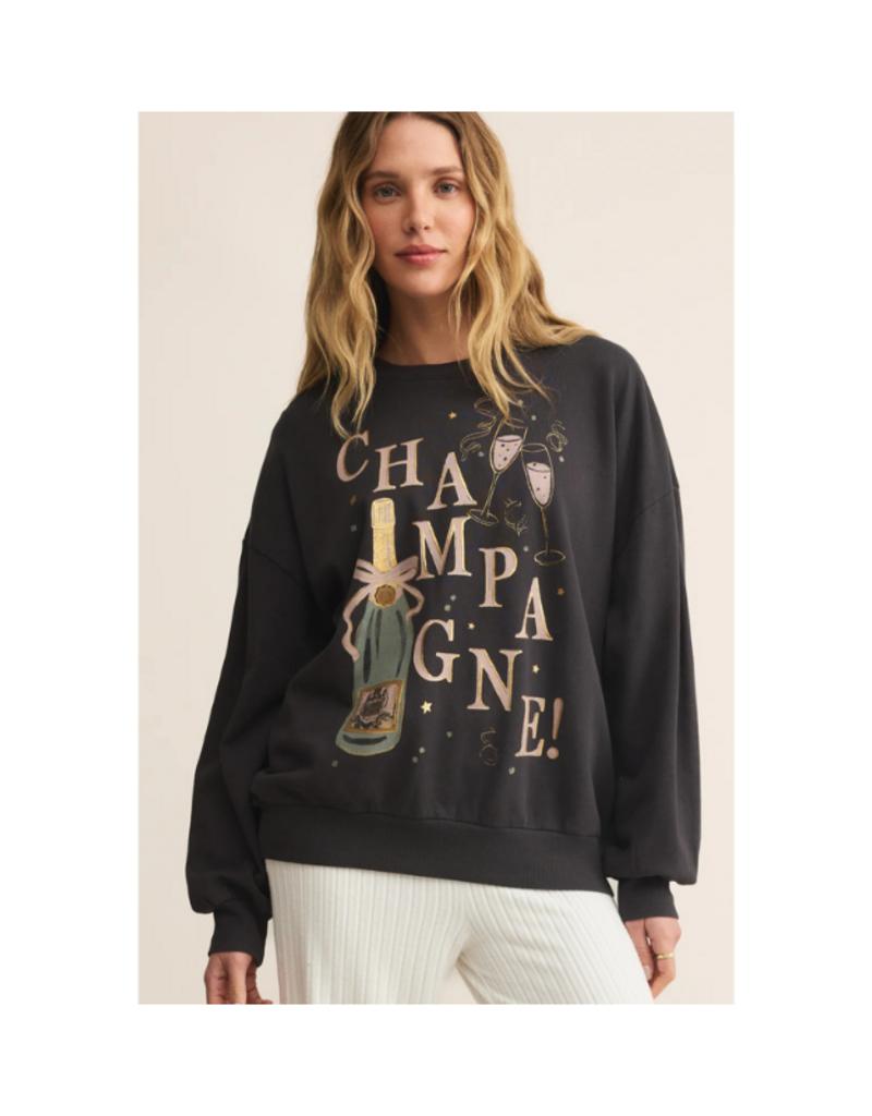 Z Supply Celebrate Sunday Sweater in Black Sand by Z Supply