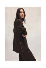 Z Supply Sable Rib Sweater in Chocolate Cherry by Z Supply