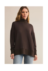 Z Supply Sable Rib Sweater in Chocolate Cherry by Z Supply