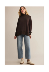 Z Supply Sable Rib Sweater in Chocolate Cherry by Z Supply