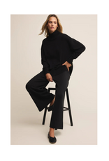 Z Supply Sable Rib Sweater in Black by Z Supply
