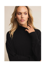 Z Supply Sable Rib Sweater in Black by Z Supply