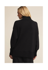 Z Supply Sable Rib Sweater in Black by Z Supply
