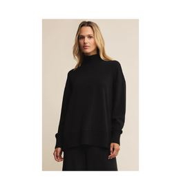 Z Supply Sable Rib Sweater in Black by Z Supply