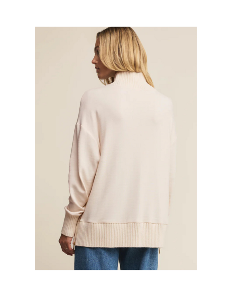 Z Supply Sable Rib Sweater in Warm White by Z Supply