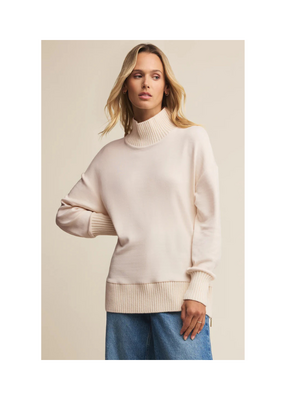 Z Supply Sable Rib Sweater in Warm White by Z Supply