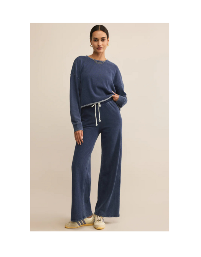 Z Supply Circuit Knit Denim Sweater in Indigo by Z Supply