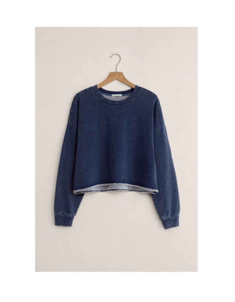 Z Supply Circuit Knit Denim Sweater in Indigo by Z Supply